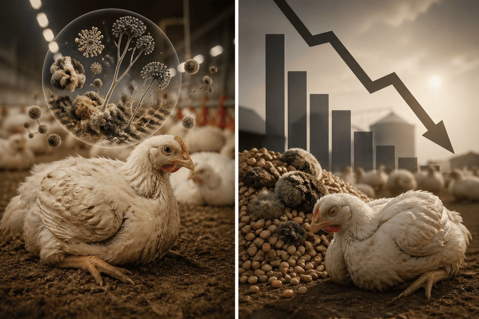 Micotoxinas en Pollos Parrilleros: El Enemigo Silencioso de la Rentabilidad 