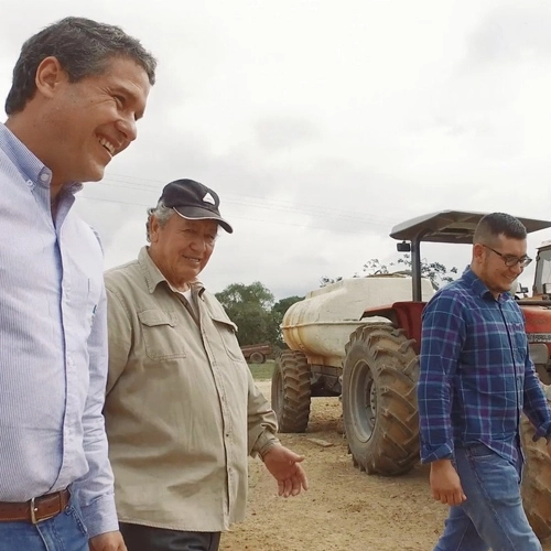 Empleado recogiendo bolsas de alimento
